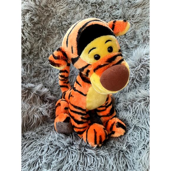 Disney Tigger Seated Plush Doll Stuffed Animal 12" Seated Smiling Tilted Head - Picture 3 of 10